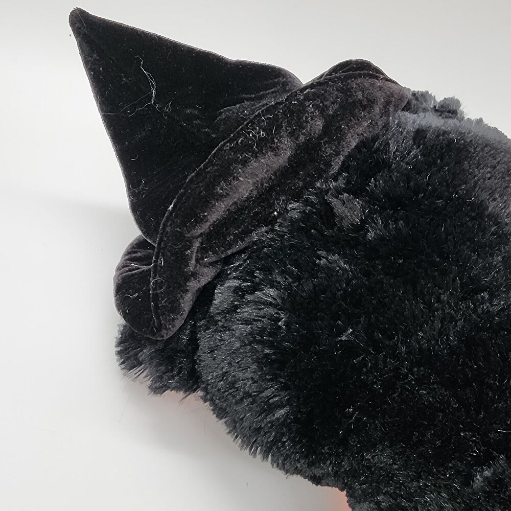 Fiesta Halloween Black Cat Plush 17" Witch Hat Big Eyes Stuffed Animal Toy 2007 - Picture 5 of 10